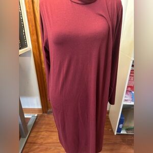XL Maroon dress in cotton